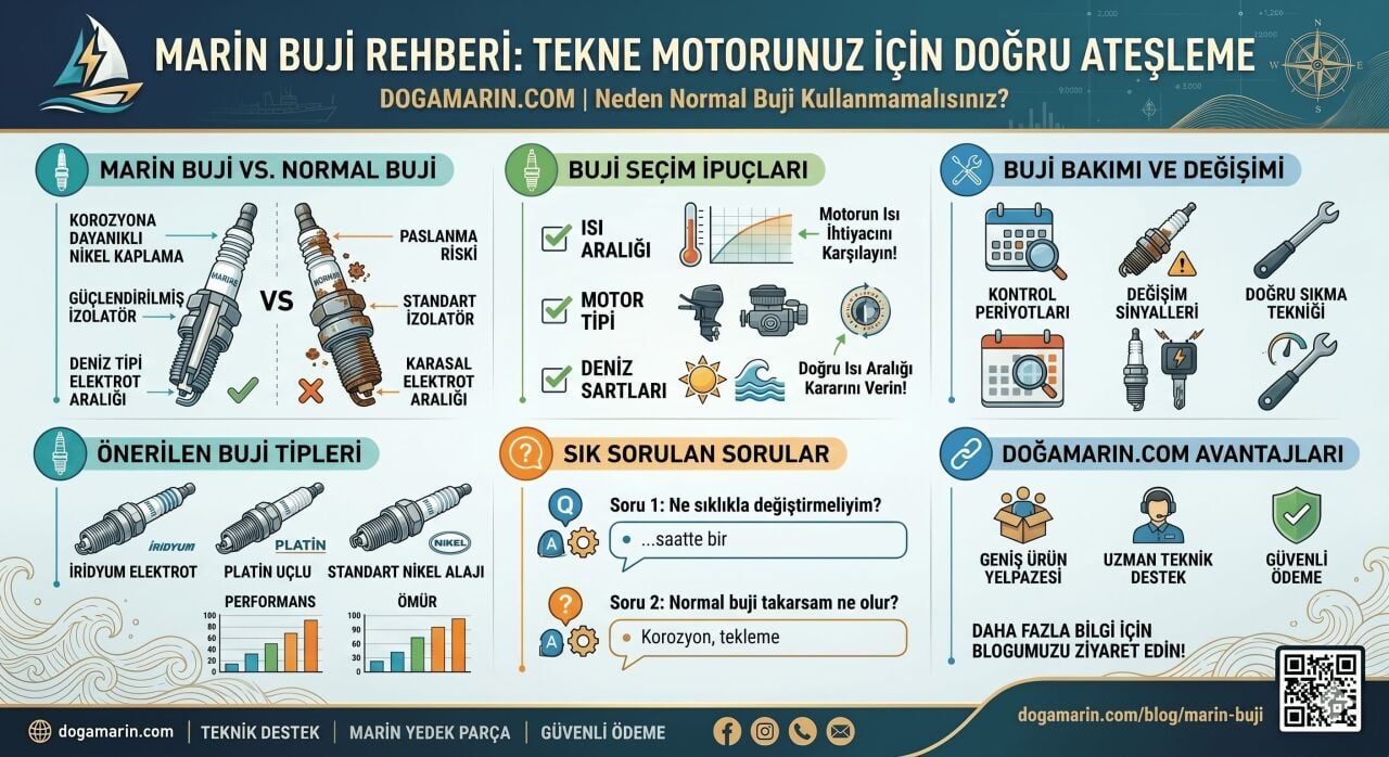 Marin Buji Rehberi: Deniz Motorunuz İçin Doğru Buji Seçimi
