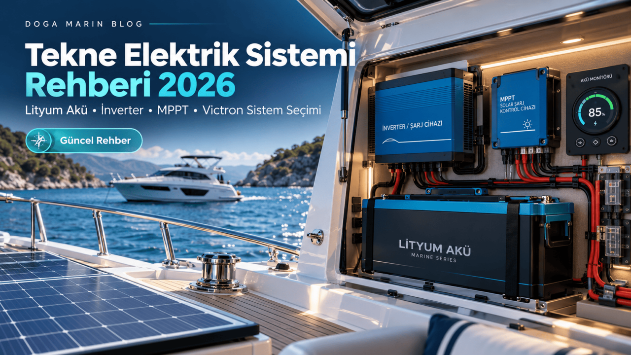 Tekne Elektrik Sistemi Rehberi 2026: Lityum Akü, İnverter ve MPPT Seçimi