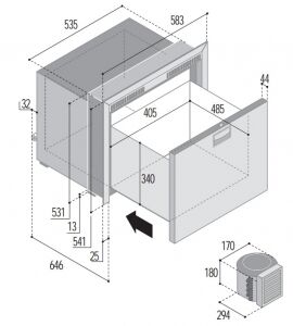 Vitrifrigo dondurucu. DW100 OCX2 BTX
