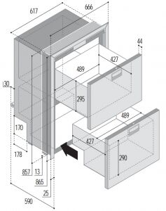 Vitrifrigo Buzdolabı. DW180 OCX2 RFX