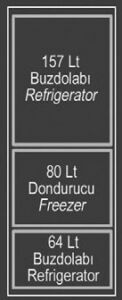 Buzdolabı/dondurucu. Model DW360