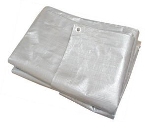 Koruyucu Muşamba Kılıfı Tarpaulin, 5x4 M, gümüş