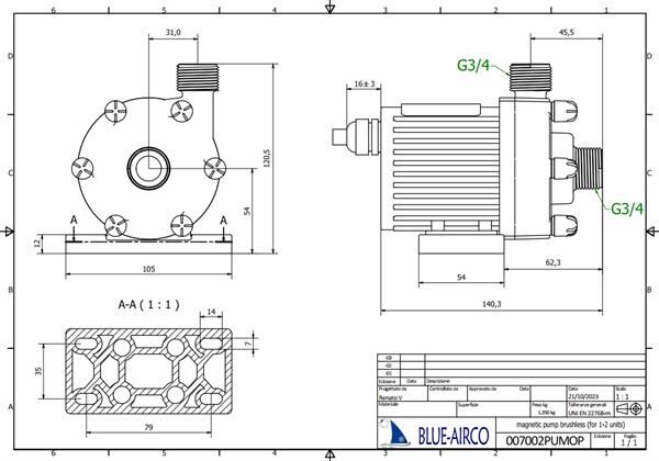 Manyetik Klima Pompası, 12V, IP65. Maks.32000Btu