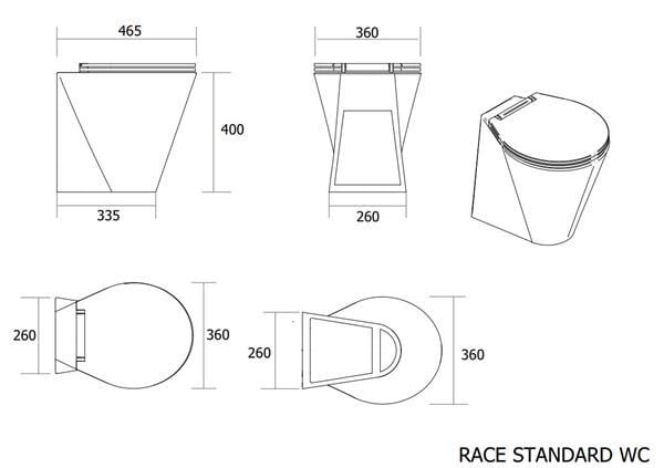Race 12V  Karbon Tuvalet
