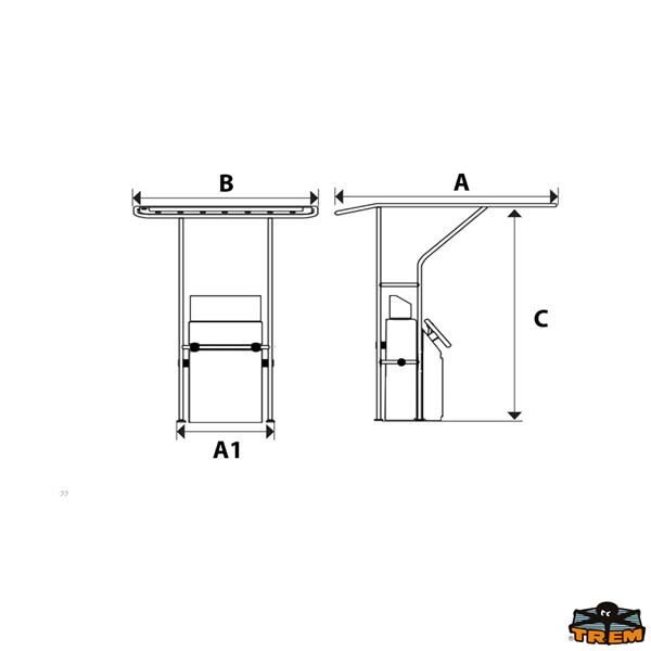Trem Alüminyum T-Top 120x170 cm