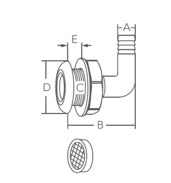 Tank havalandırma 90°