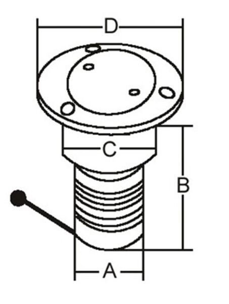 Paslanmaz Çelik Benzin Dolum ağızı 50mm