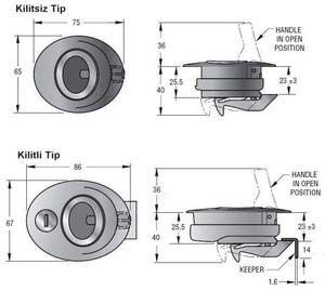 Southco Marine Beetle kulplu kilit