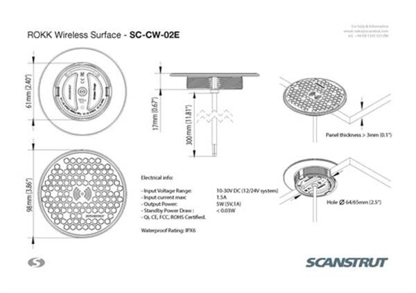 Rokk Wireless SC-CW-02F Kablosuz Şarj Ünitesi