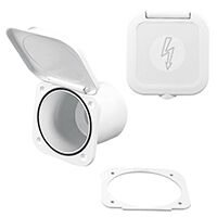 Case for Battery Switch w/Watertight Lid, White