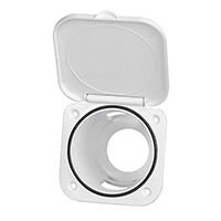 Case for Shower Head, Square, w/Lid, 95x95mm, Cream