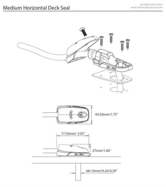 SCANSTRUT DS-H10 KABLO ÇIKIŞI, PLASTİK, 6-10MM