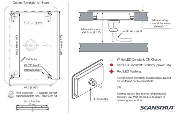 ROKK WIRELESS SURFACE 3 COIL 15W,12/24V KABL.ŞARJ