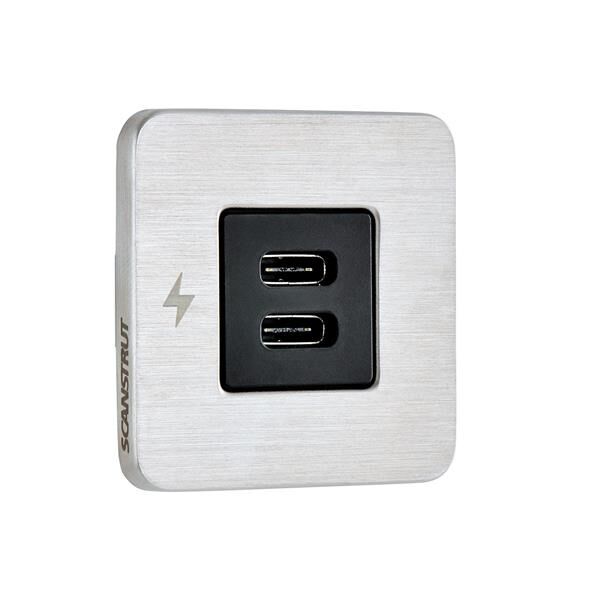 TILE-USB-C/USB-C ŞARJ SOKETİ, SİYAH ÇERÇEVE