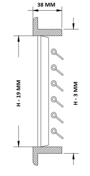 Hava Çıkış Izgarası. Kiraz Dört Yönlü 305X152 mm