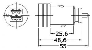 USB bağlatılı çakmak fişi