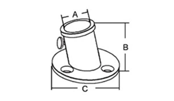 Bayrak direği soketi 32MM