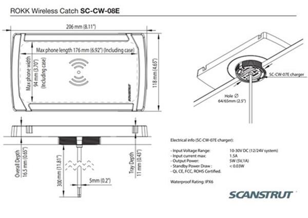 Rokk Wireless SC-CW-08FKablosuz Şarj Matı
