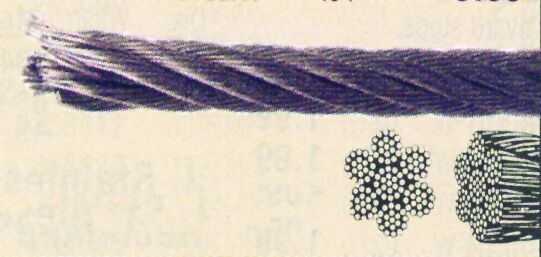 WIRE ROPE , AISI 316, 7*19 , 8 MM