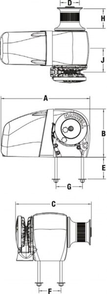 Maxwell HRC-10-8 1000W 12V 8mm Tambursuz Yatık Irgat