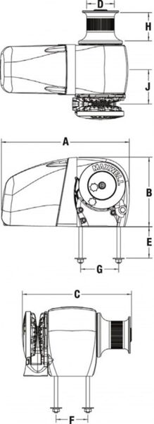 Maxwell HRC-10-8 1000W 12V 8mm Tamburlu Yatık Irgat