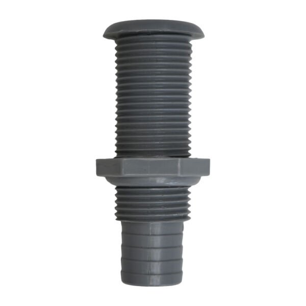 Thru-Hull w/St.Flange, 7/8'',w/Hose Barb Ø25mm,White