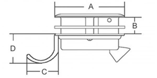 Gömme kulp 61mm