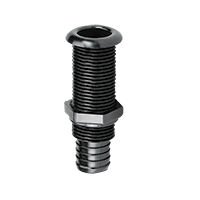 Thru-Hull w/St.Flange, 1'', w/Hose Barb Ø30mm, White