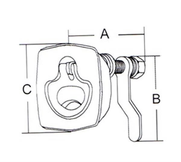 Gömme kulp, kilitli 62mm
