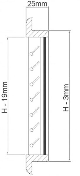 Hava emiş ızgarası. Tik 305X152mm
