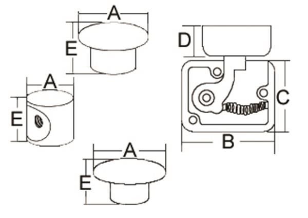 Tutmalı Dolap kilidi, Oval