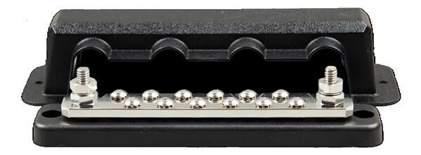 Busbar 250A 2P With 12 Screws + Cover