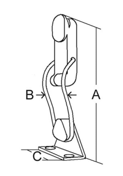 Gergili kilit , kilitsiz 103x38mm