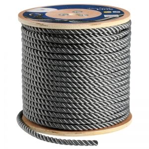 3 kollu, örgülü polyester halat