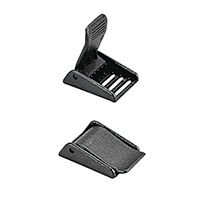 Buckle for 25mm Webbing, w/ Notches, Plastic, Black