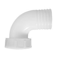 Thru-Hull 1 1/2'' Elb. 90ºFemConn.f/Hose Ø40mm, White