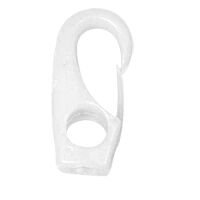 Snap Hook w/Eye Ø14x68mm, f/Ø10mm Cord, Polyam. White