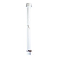 Table Pedestal, Fixed, Aluminium, Ø60x770mm, White