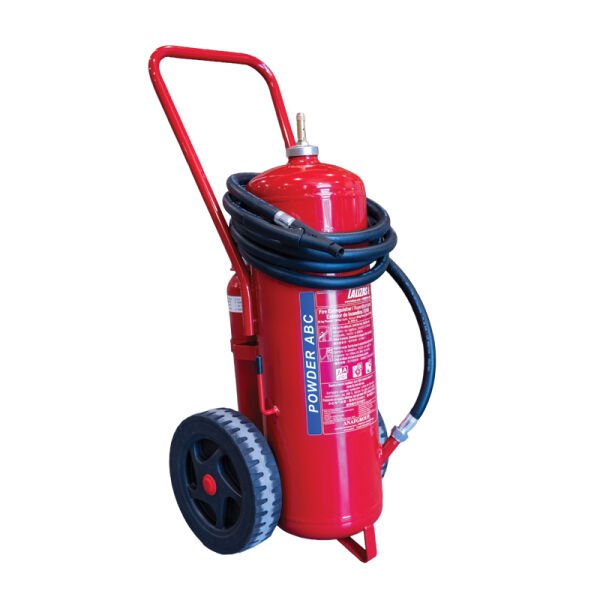 LALIZAS Yangın Söndürücü Tekerlekli Kuru Tozlu,25kg,KArtuşlu Çalış.,Hortum&Düdüklü,SOLAS/MED(EN,GR,E