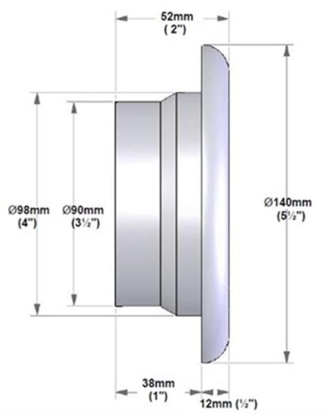 Oceanair vent - light 12V KROM