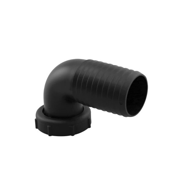 Giriş Bağlantı Elemanı Ø38mm, 1 1/2” lik hortum, Siyah