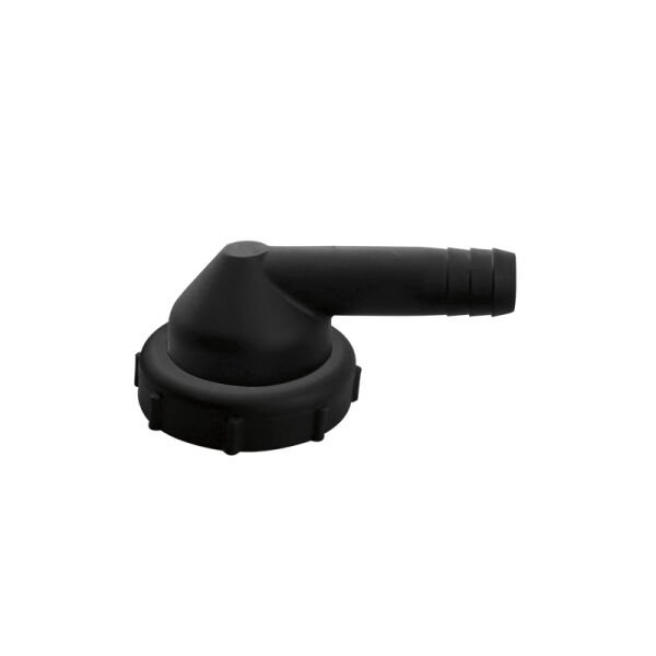 Giriş Bağlantı Elemanı Ø12mm,  1 1/2” lik hortum, Siyah