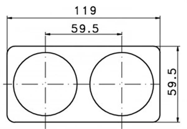 Priz montaj braketleri GRİ 3 LÜ 59,5X178,5MM