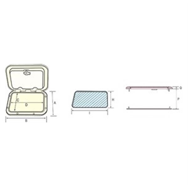 Nuova Rade plastik hatch 45X27CM