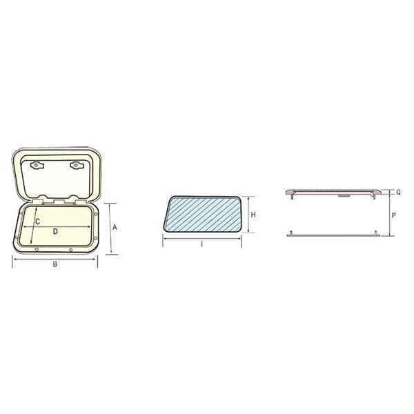 Nuova Rade plastik hatch 48X48CM