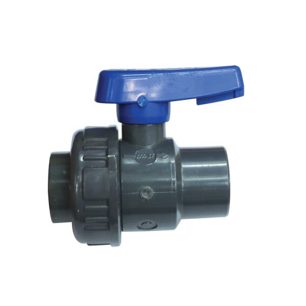 Ball Valve 1/2'', Single Union BSPT, Plastic, Grey