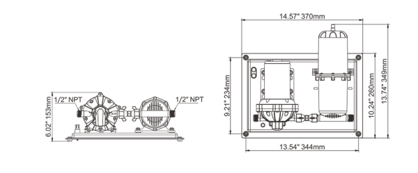 Seaflo Tanklı Hidrofor 12 V - 20.8 Lt. / Dk 1 Lt Tanklı