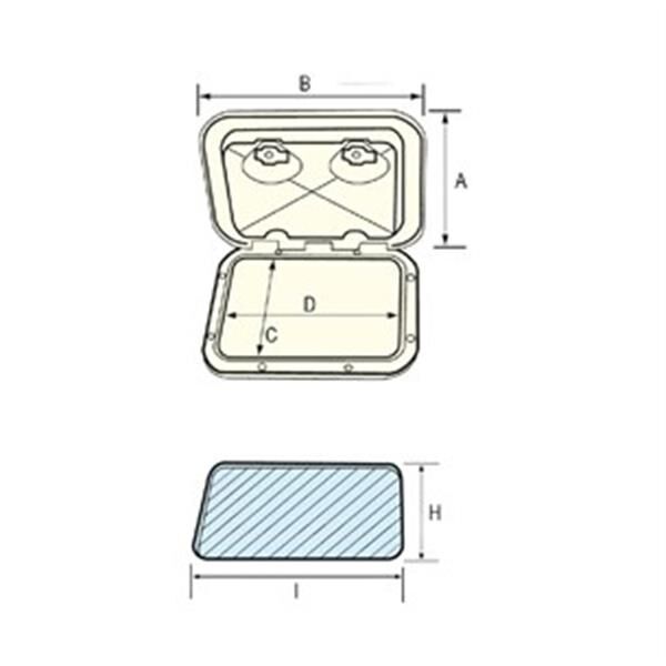 Nuova Rade Krome Plastik Kapak 370x375 mm