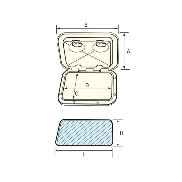 Nuova Rade Krome Plastik Kapak 460x525 mm