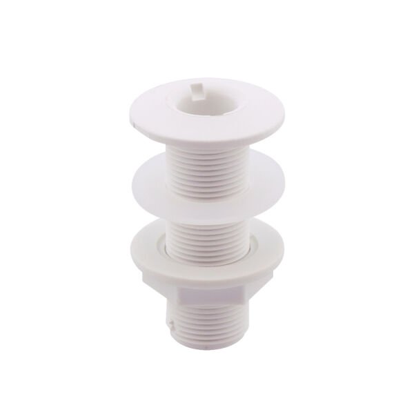 Thru-Hull Fitting 3/4'',w/ Washer, L.81mm, White, ISO